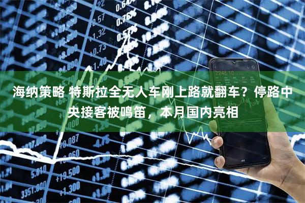 海纳策略 特斯拉全无人车刚上路就翻车？停路中央接客被鸣笛，本月国内亮相